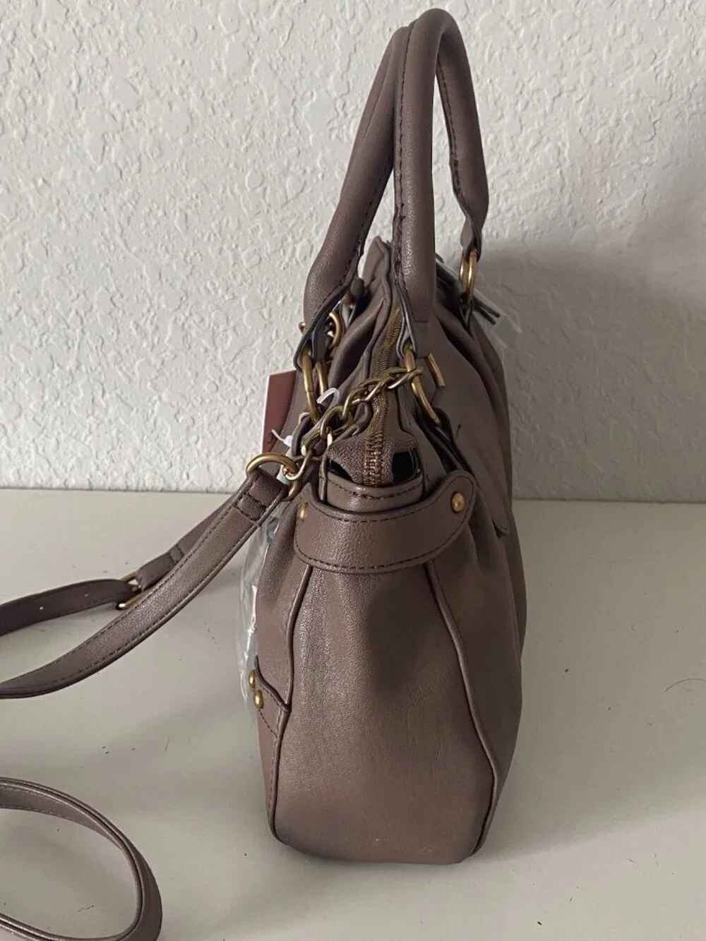 Juicy Couture In Her Juicy Era Satchel Bag‎ Iced Coffee Crossbody W/Charm NEW